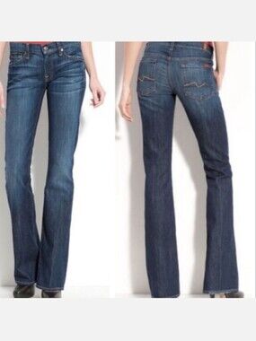 7 For All Mankind Jagger Blue Women's 32 Bootcut Jeans ( Hemmed )